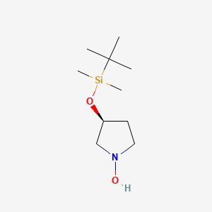 Pyrrolidine, 3-[[(1,1-dimethylethyl)dimethylsilyl]oxy]-1-hydroxy-, (3S)-