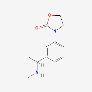 molecular formula C12H16N2O2 B1425707 3-{3-[1-(甲基氨基)乙基]苯基}-1,3-噁唑烷-2-酮 CAS No. 1491308-07-6
