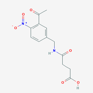 4-{[(3-Acetyl-4-nitrophenyl)methyl]amino}-4-oxobutanoic acid