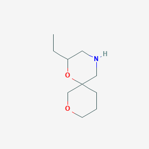 molecular formula C10H19NO2 B1425715 2-乙基-1,8-二氧杂-4-氮杂螺[5.5]十一烷 CAS No. 1486067-18-8