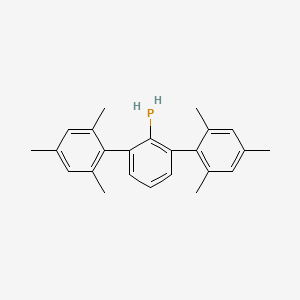 molecular formula C24H27P B14257151 2,6-Dimesitylphenylphosphine CAS No. 185522-86-5