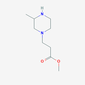 molecular formula C9H18N2O2 B1425716 Methyl 3-(3-methylpiperazin-1-yl)propanoate CAS No. 1432679-53-2