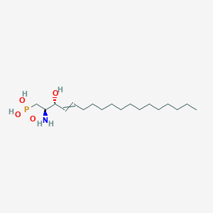 molecular formula C18H38NO4P B14257169 [(2R,3R)-2-Amino-3-hydroxyoctadec-4-en-1-yl]phosphonic acid CAS No. 189065-69-8