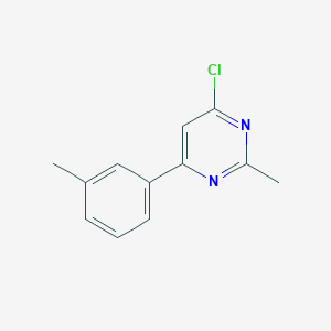 molecular formula C12H11ClN2 B1425718 4-氯-2-甲基-6-(3-甲基苯基)嘧啶 CAS No. 1256638-68-2