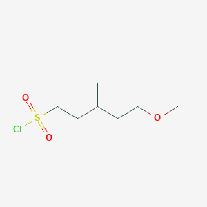 molecular formula C7H15ClO3S B1425720 5-Methoxy-3-methylpentane-1-sulfonyl chloride CAS No. 1478897-18-5