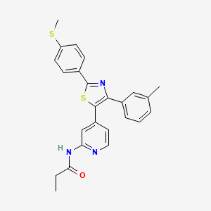 N-(4-{4-(3-Methylphenyl)-2-[4-(methylsulfanyl)phenyl]-1,3-thiazol-5-yl}pyridin-2-yl)propanamide