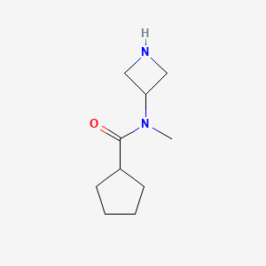 molecular formula C10H18N2O B1425723 N-(azetidin-3-yl)-N-methylcyclopentanecarboxamide CAS No. 1469128-57-1
