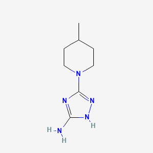 molecular formula C8H15N5 B1425724 3-(4-甲基哌啶-1-基)-1H-1,2,4-三唑-5-胺 CAS No. 1428139-45-0