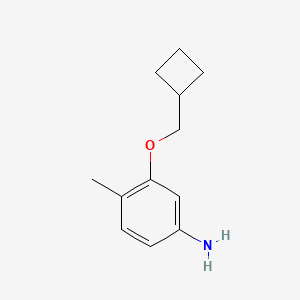 molecular formula C12H17NO B1425730 3-(环丁基甲氧基)-4-甲基苯胺 CAS No. 1485357-41-2