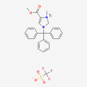 5-(Methoxycarbonyl)-1-methyl-3-(triphenylmethyl)-2,3-dihydro-1H-imidazol-1-ium trifluoromethanesulfonate