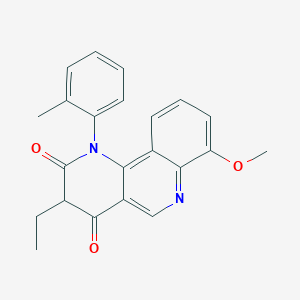 3-Ethyl-7-methoxy-1-(2-methylphenyl)benzo[h][1,6]naphthyridine-2,4(1H,3H)-dione