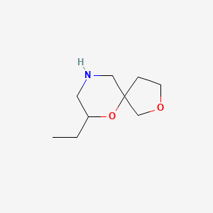 molecular formula C9H17NO2 B1425736 7-乙基-2,6-二氧杂-9-氮杂螺[4.5]癸烷 CAS No. 1488303-26-9