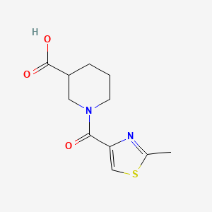 molecular formula C11H14N2O3S B1425738 1-(2-Methylthiazole-4-carbonyl)piperidine-3-carboxylic acid CAS No. 1486726-11-7