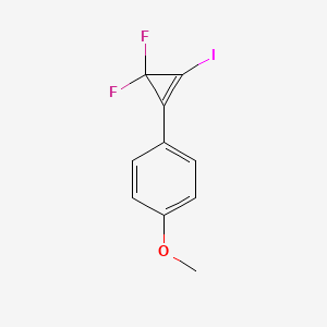 Benzene, 1-(3,3-difluoro-2-iodo-1-cyclopropen-1-yl)-4-methoxy-