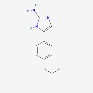 molecular formula C13H17N3 B1425742 4-[4-(2-methylpropyl)phenyl]-1H-imidazol-2-amine CAS No. 1216073-68-5