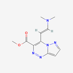 molecular formula C11H13N5O2 B1425744 methyl 4-[(E)-2-(dimethylamino)vinyl]pyrazolo[5,1-c][1,2,4]triazine-3-carboxylate CAS No. 1374510-74-3