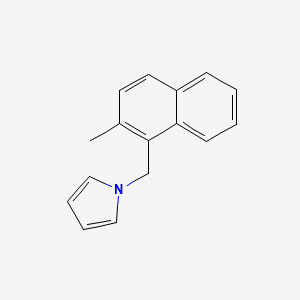 molecular formula C16H15N B14257440 1-[(2-Methylnaphthalen-1-yl)methyl]-1H-pyrrole CAS No. 184777-19-3