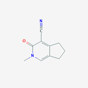 molecular formula C10H10N2O B1425745 2-甲基-3-氧代-3,5,6,7-四氢-2H-环戊[c]吡啶-4-碳腈 CAS No. 1374509-63-3
