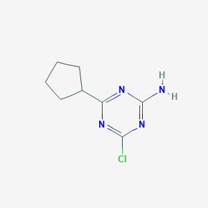 molecular formula C8H11ClN4 B1425746 4-氯-6-环戊基-1,3,5-三嗪-2-胺 CAS No. 1139245-04-7