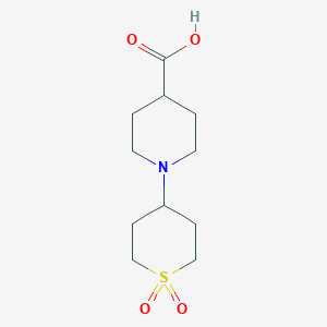 molecular formula C11H19NO4S B1425747 1-(1,1-二氧化四氢-2H-噻吡喃-4-基)哌啶-4-甲酸 CAS No. 1158575-71-3