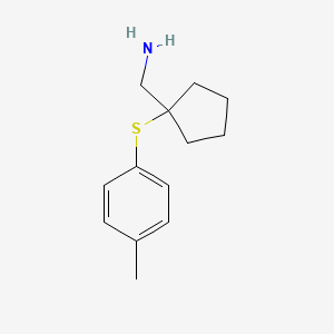molecular formula C13H19NS B1425787 {1-[(4-甲基苯基)硫代]环戊基}甲胺 CAS No. 1376239-65-4