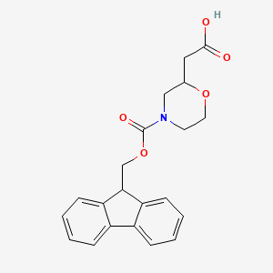 molecular formula C21H21NO5 B1425788 2-(4-N-Fmoc-吗啉-2-基)乙酸 CAS No. 885273-97-2
