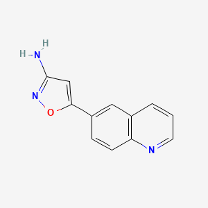 molecular formula C12H9N3O B1425789 5-(Quinolin-6-yl)-1,2-oxazol-3-amine CAS No. 1482213-28-4