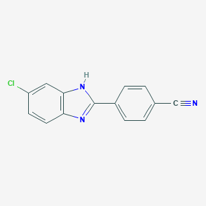 B142579 2-[p-Cyanophenyl]-5-chlorobenzimidazole CAS No. 146132-86-7