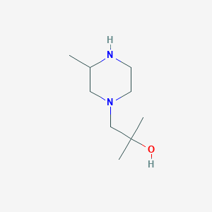 molecular formula C9H20N2O B1425790 2-甲基-1-(3-甲基哌嗪-1-基)丙烷-2-醇 CAS No. 1492431-23-8