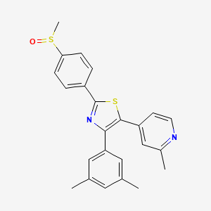 4-{4-(3,5-Dimethylphenyl)-2-[4-(methanesulfinyl)phenyl]-1,3-thiazol-5-yl}-2-methylpyridine