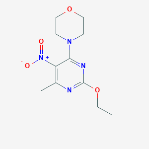 Morpholine, 4-(6-methyl-5-nitro-2-propoxy-4-pyrimidinyl)-