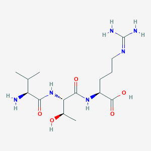 molecular formula C15H30N6O5 B14257971 L-Arginine, L-valyl-L-threonyl- CAS No. 362603-27-8