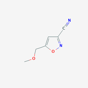 molecular formula C6H6N2O2 B1425799 5-(甲氧甲基)异噁唑-3-碳腈 CAS No. 1463940-00-2