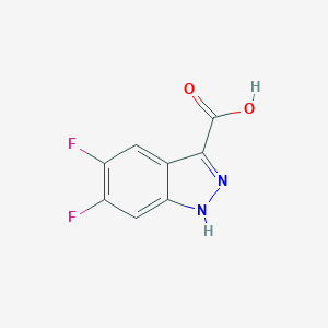 molecular formula C8H4F2N2O2 B142580 5,6-二氟-1H-吲唑-3-羧酸 CAS No. 129295-33-6