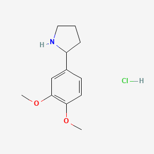 molecular formula C12H18ClNO2 B1425800 2-(3,4-二甲氧基苯基)吡咯烷盐酸盐 CAS No. 1203683-88-8