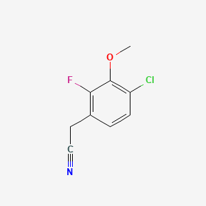 B1425801 4-Chloro-2-fluoro-3-methoxyphenylacetonitrile CAS No. 1323966-29-5