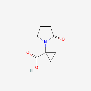 molecular formula C8H11NO3 B1425802 1-(2-氧代吡咯烷-1-基)环丙烷甲酸 CAS No. 67118-33-6