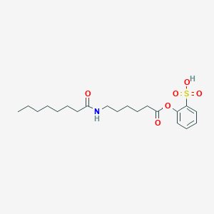 2-{[6-(Octanoylamino)hexanoyl]oxy}benzene-1-sulfonic acid