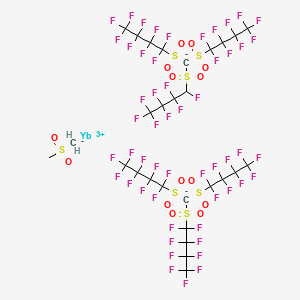 Ytterbium(3+) bis(1,1,2,2,3,3,4,4,4-nonafluorobutane-1-sulfonyl)(1,2,2,3,3,4,4,4-octafluorobutane-1-sulfonyl)methanide (methanesulfonyl)methanide tris(1,1,2,2,3,3,4,4,4-nonafluorobutane-1-sulfonyl)methanide (1/1/1/1)