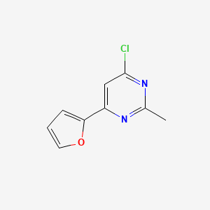 molecular formula C9H7ClN2O B1425806 4-氯-6-(呋喃-2-基)-2-甲基嘧啶 CAS No. 28565-18-6