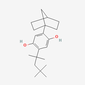 2-(Bicyclo[2.2.1]heptan-1-yl)-5-(2,4,4-trimethylpentan-2-yl)benzene-1,4-diol