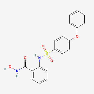 molecular formula C19H16N2O5S B14258074 N-Hydroxy-2-[(4-phenoxybenzene-1-sulfonyl)amino]benzamide CAS No. 213012-63-6