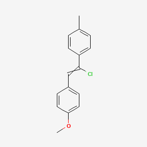 molecular formula C16H15ClO B14258078 1-[1-Chloro-2-(4-methoxyphenyl)ethenyl]-4-methylbenzene CAS No. 188840-57-5