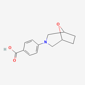 B1425809 4-{8-Oxa-3-azabicyclo[3.2.1]octan-3-yl}benzoic acid CAS No. 1528581-18-1