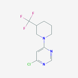 molecular formula C10H11ClF3N3 B1425811 4-氯-6-(3-(三氟甲基)哌啶-1-基)嘧啶 CAS No. 1488892-36-9