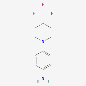 molecular formula C12H15F3N2 B1425812 4-[4-(三氟甲基)哌啶-1-基]苯胺 CAS No. 1266330-17-9