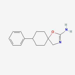 molecular formula C14H18N2O B1425814 8-苯基-1-氧杂-3-氮杂螺[4.5]癸-2-烯-2-胺 CAS No. 1483028-45-0