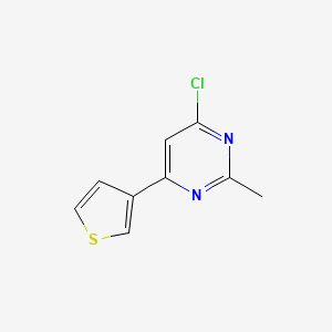 molecular formula C9H7ClN2S B1425815 4-氯-2-甲基-6-(噻吩-3-基)嘧啶 CAS No. 1412958-70-3