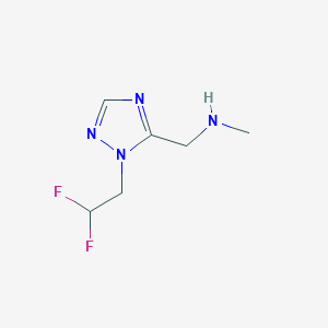 molecular formula C6H10F2N4 B1425816 {[1-(2,2-二氟乙基)-1H-1,2,4-三唑-5-基]甲基}(甲基)胺 CAS No. 1497455-41-0