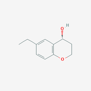 B1425817 (4R)-6-ethyl-3,4-dihydro-2H-1-benzopyran-4-ol CAS No. 1461689-21-3